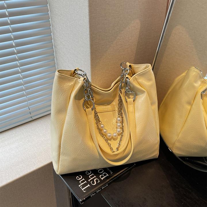 高级感百搭单肩大包包女夏2025新款时尚休闲简约大容量通勤托特包