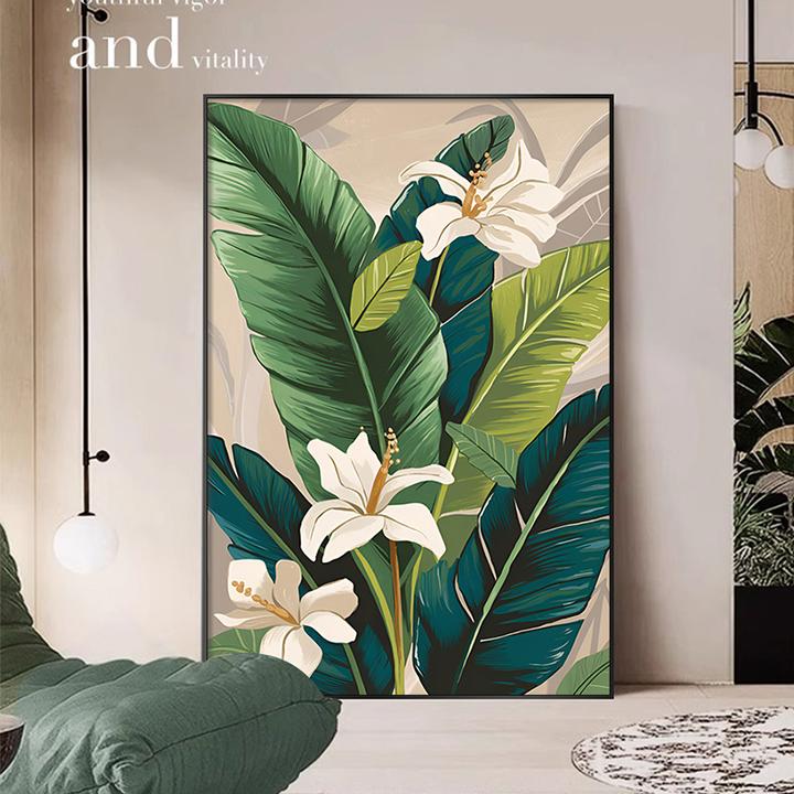 【锦上添花】客厅墙面挂画入户门玄关装饰画绿植创意花卉走廊壁画