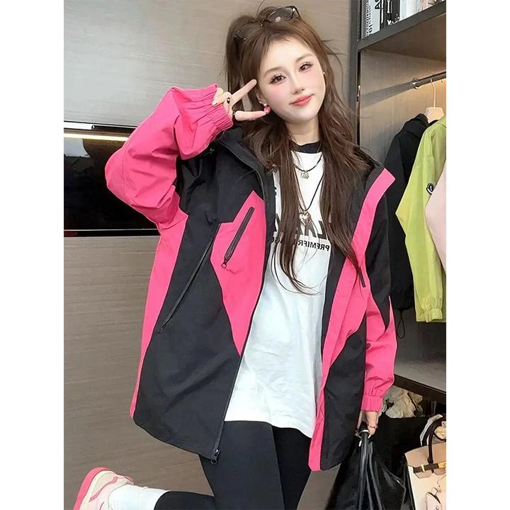 -冲锋衣外套女薄款设计感尤莱特小众情侣防风夹克078
