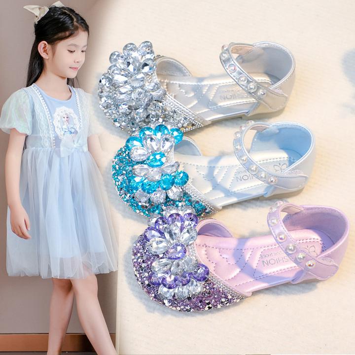 女童半凉鞋夏季2025新款时尚软底公主鞋中小童小女孩宝宝儿童鞋子