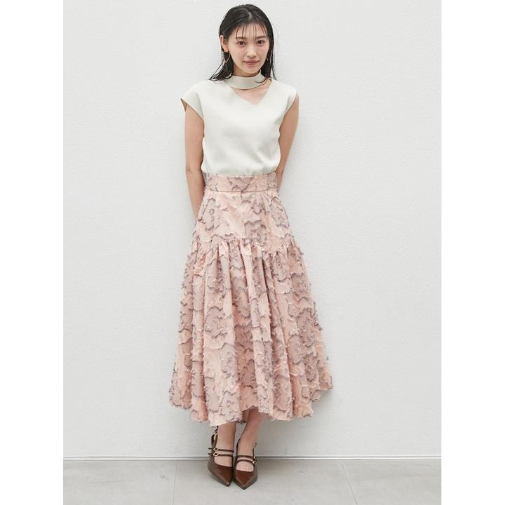 【六哥家】夏季新款 S 小众法式提花花半身裙名媛女装A字裙高腰