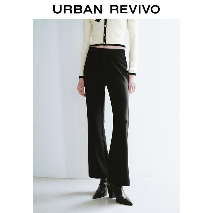 UR2025秋季新款女装时尚简约休闲百搭纯色喇叭裤UWM650038