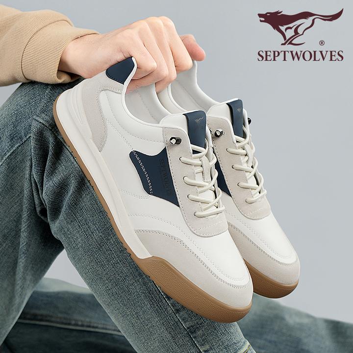 七匹狼男鞋30岁男士小白鞋2025新款秋季百搭软底潮鞋低帮休闲板鞋