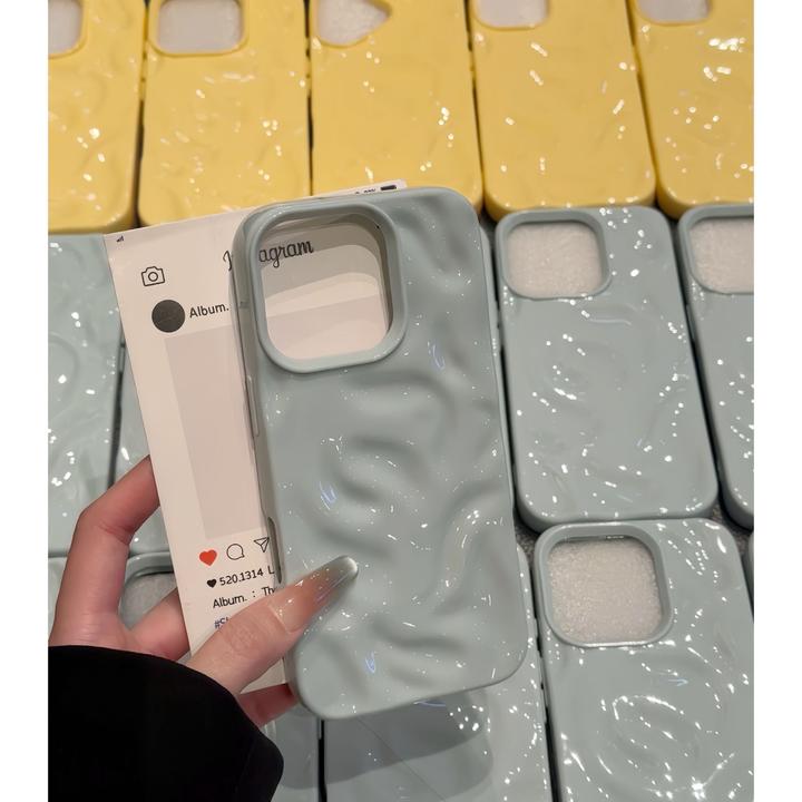 欧克里里简约纯色苹果15/16手机壳iPhone14Promax陨石纹13/12/11