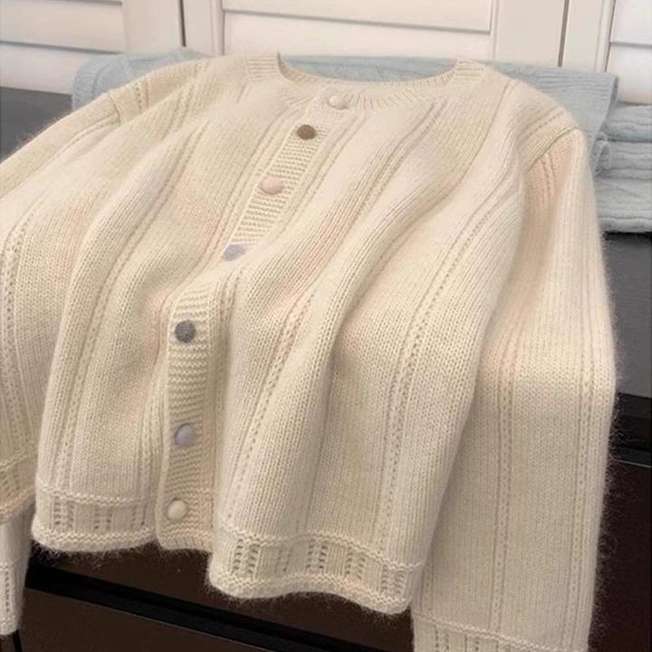 外穿小开衫毛衣外套短款上衣糯风软香风春秋女绒春季针织慵懒浣