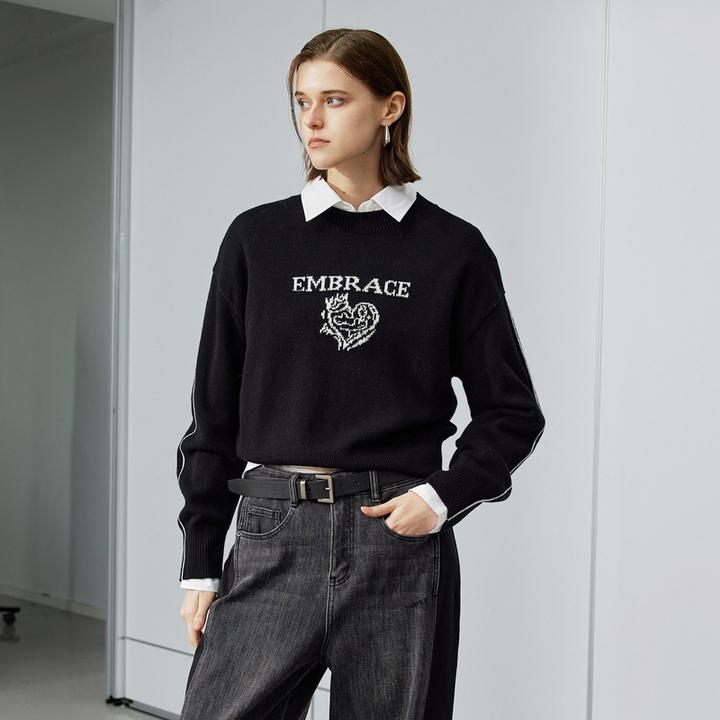 U/TI 纯色系极简风全进口澳毛治愈系列百搭时尚百搭短款长袖毛衣