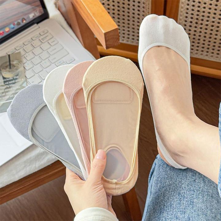 后跟吊带船袜加厚脚垫隐形舒适大弹性不掉跟女士春夏透气舒适船袜