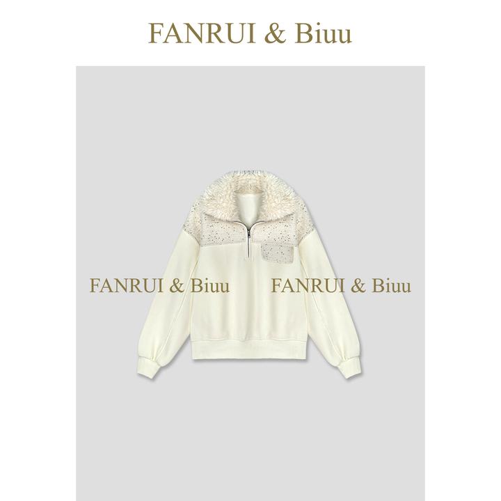 FANRUI/泛芮 「轻潮缀影」羊毛满天星洋气时髦高级感独特卫衣B19826