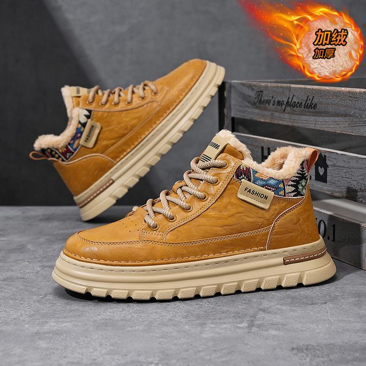 男鞋英伦厚底休闲中帮马丁靴男工装潮流靴子2025年男鞋秋冬款