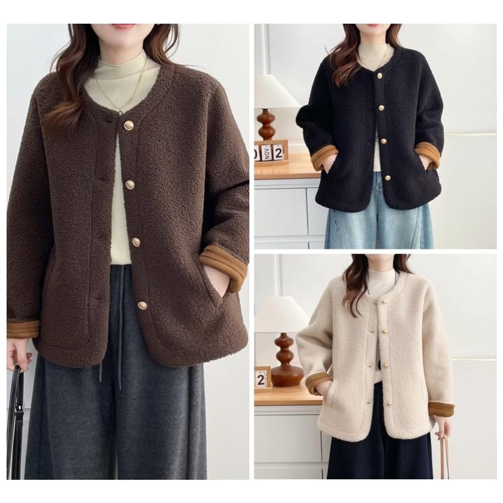 115-200斤大码女装胖mm显瘦百搭时尚秋冬装颗粒绒加厚保暖外套