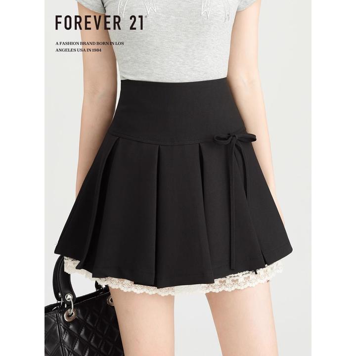 莲叶好质量+安全裤+蕾丝小众百褶裙制服裙子半身裙春夏季短裙秋冬