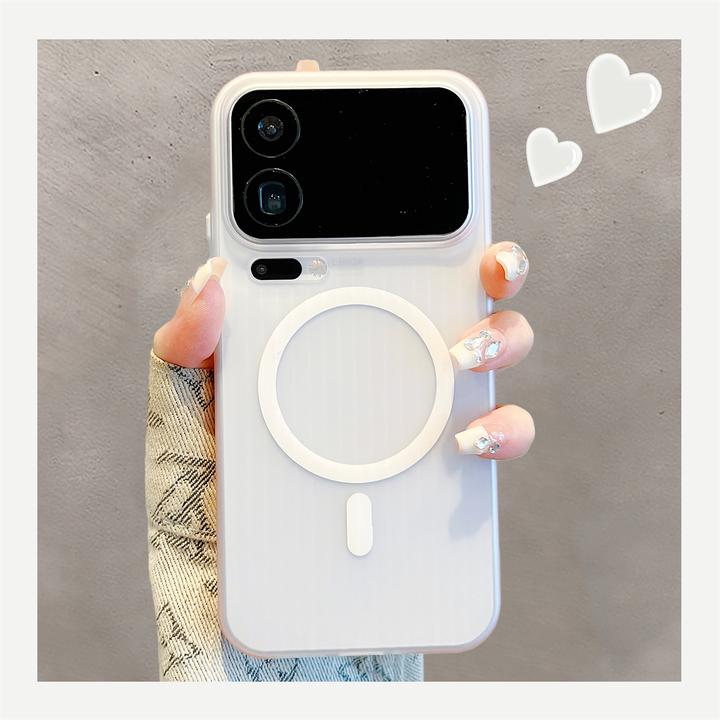 适用小米17promax手机壳新款简约高级感瓦楞纹冰雾磁吸Xiaomi17