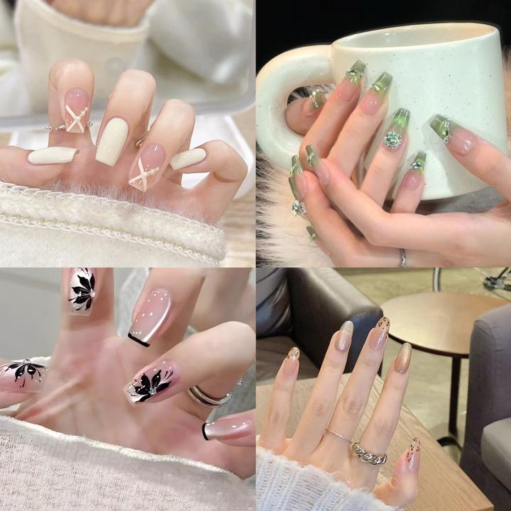 (直播链接)美甲穿戴甲 20多片全尺码纸盒装非纯手工 下单备注编码