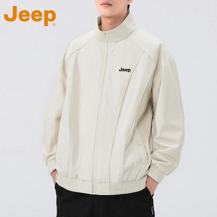JEEP吉普美式潮牌工装夹克男款春秋季潮流百搭宽松休闲防水外套男