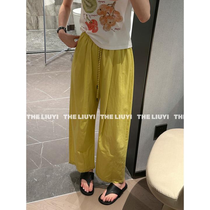 【LIUYI】零感空气裤~夏季百搭空气感九分气球裤55298