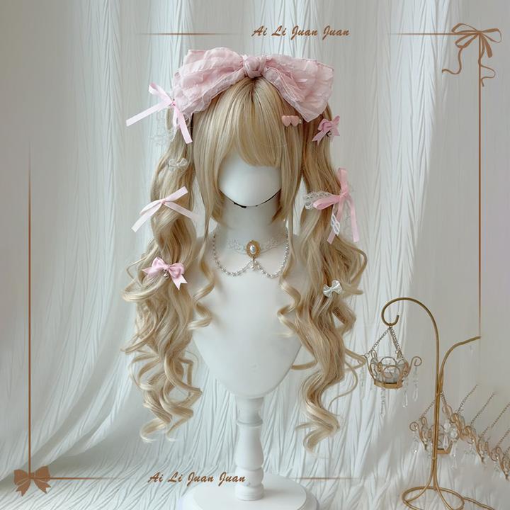 【甜奶酪】艾丽卷卷lolita假发全头套女抓夹双马尾日常自然假发套