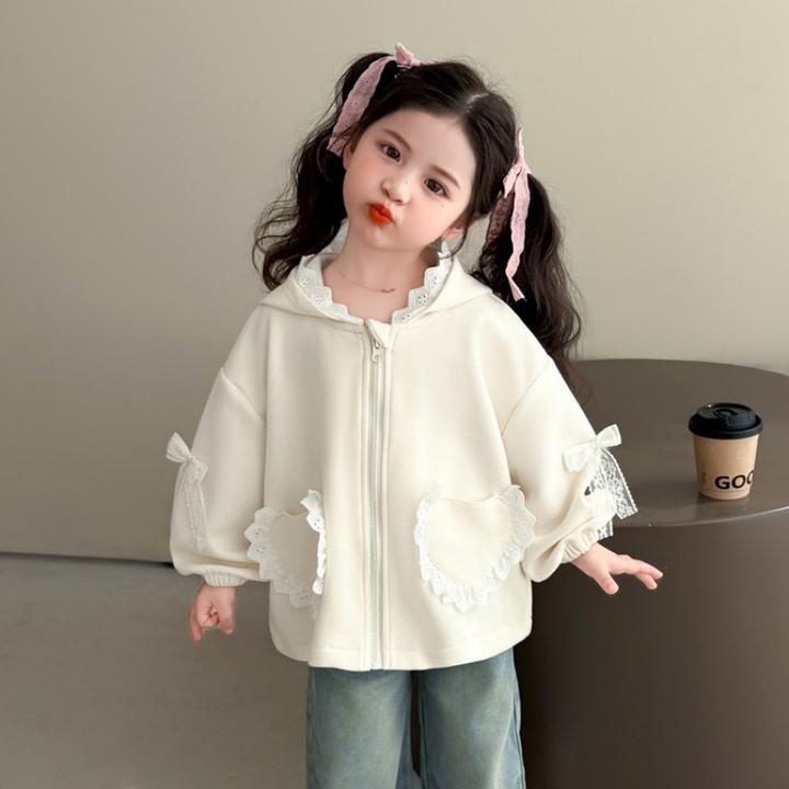 女童外套春秋季潮酷穿搭连帽洋气秋装女孩2025新款宝宝外套潮