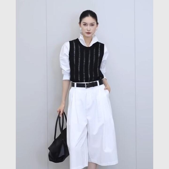 早秋韩系氛围感巨好看高级感2025超火小个子穿搭一整套减龄套装女