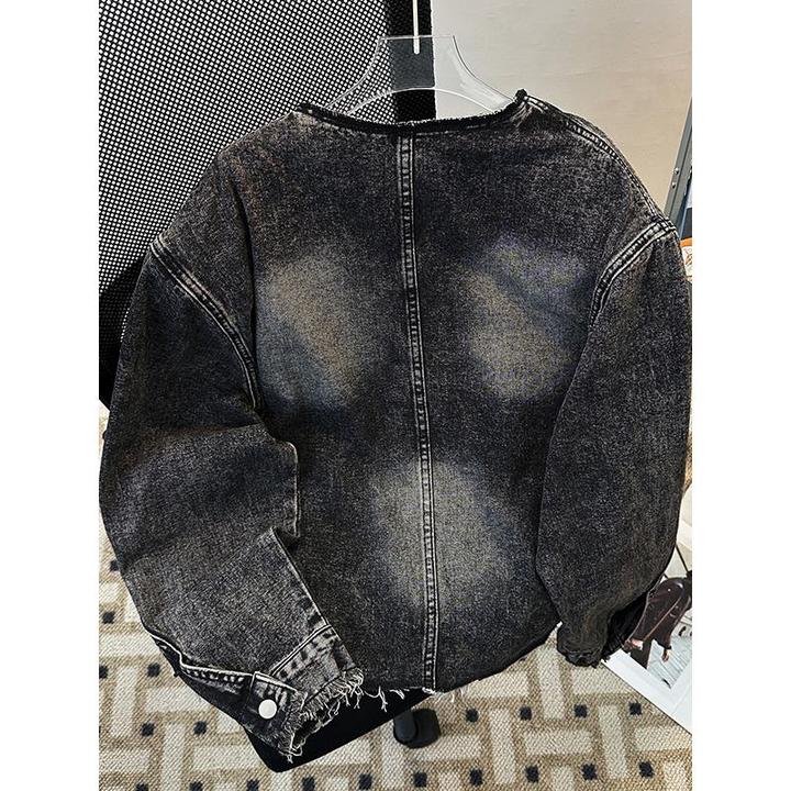 2025牛仔外套男套装vibe美式水洗宽松潮牌高街夹克牛仔裤两件套潮