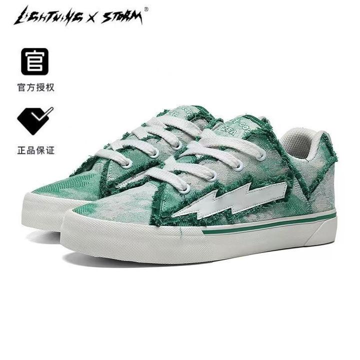 Lightning x storm毕加索画作2025款百搭闪电情侣面包鞋百搭潮鞋