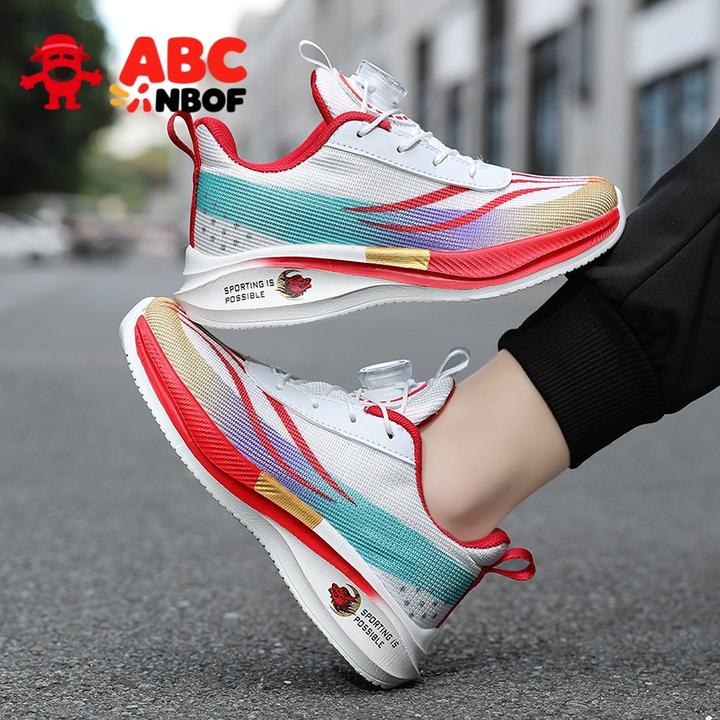 ABC NBOF男童鞋跑鞋2025新款网面透气网鞋薄款女童大童儿童运动鞋