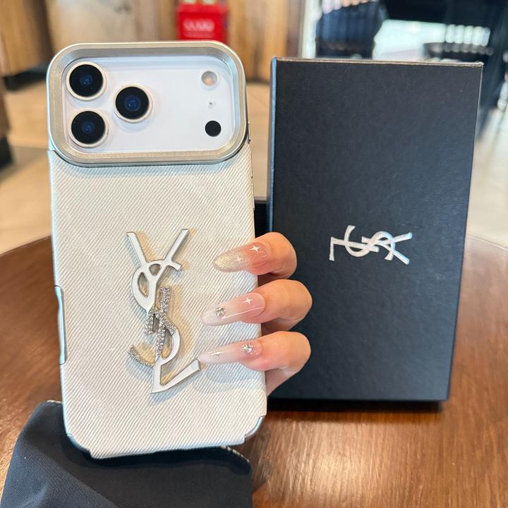 秋冬苹果17promax手机壳YSL适用iPhone16牛仔纹15杨树林14pro女13