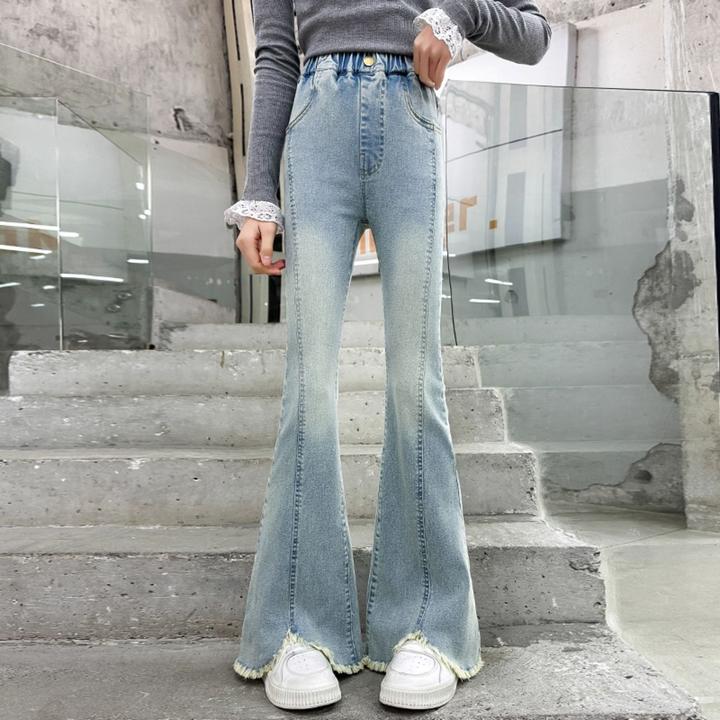 裤子新款牛仔裤春秋大童秋季童装牛仔裤女童