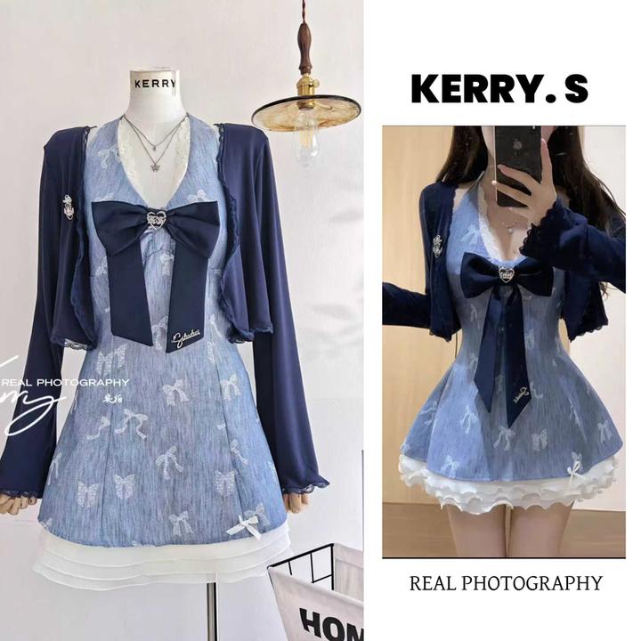 呢喃学姐 2025新款法式气质纯欲风时尚裙子收腰显瘦高级感连衣裙