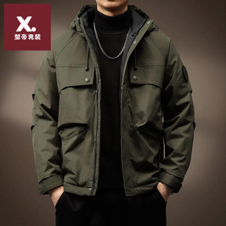 高端美式复古工装棉衣外套男2025秋冬新款潮牌城市户外通勤夹克男