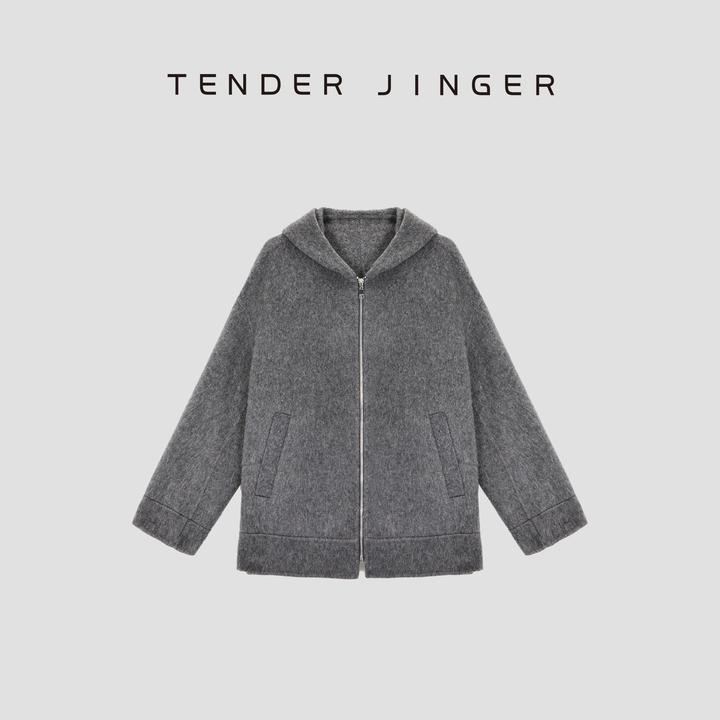 Tender Jinger｜线下专供时尚羊绒羊毛混纺短款大衣 T54TUZ553T