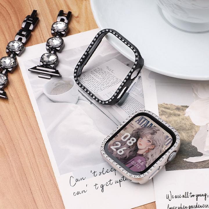 适用华为fit4保护壳4Pro/fit3镶钻镂空半包PC硬表壳耐磨防摔防磕