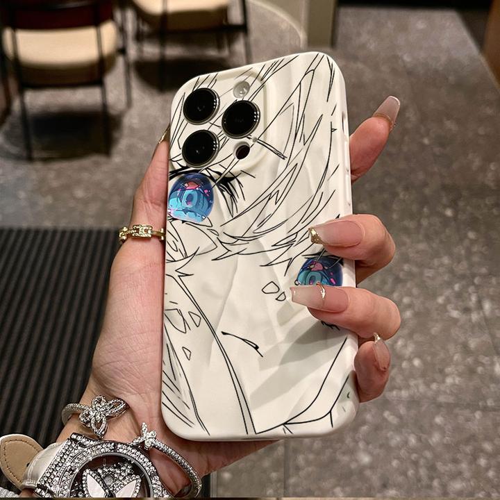 线稿初音未来适用iphone16苹果15pro手机壳14plus褶皱13磨砂12/11