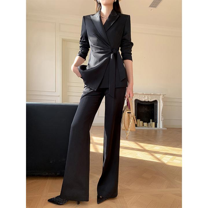 显瘦西装套装女2025新款春秋款休闲高级感蝴蝶结今年流行西服