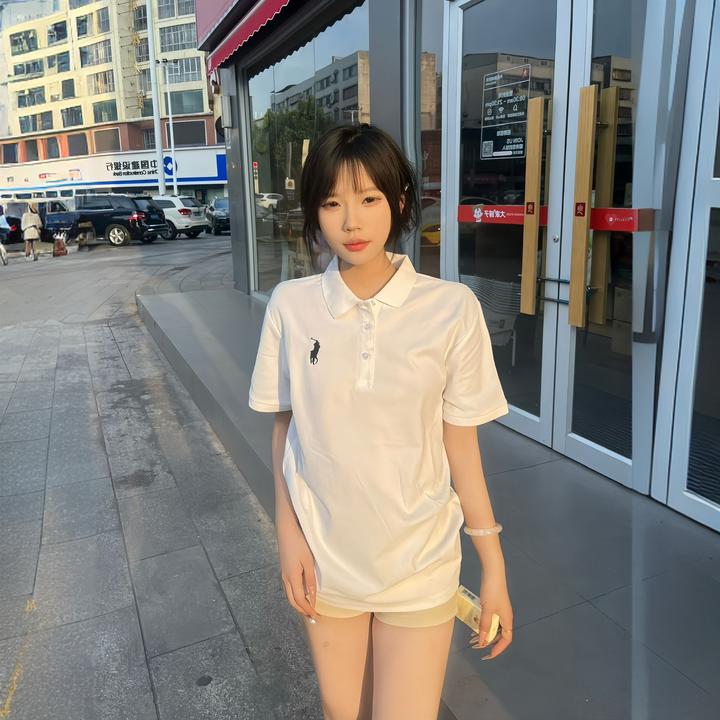 小马刺绣夏季刺绣短袖商务休闲纽扣Polo衫时尚男士中性风山系