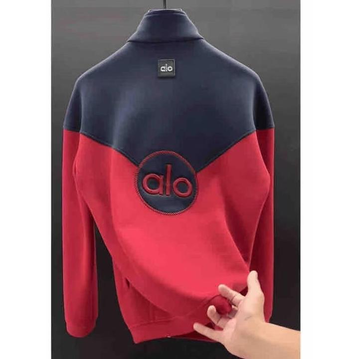 男士时尚高档拼色立领拉链夹克上衣秋季新款宽松开衫外套