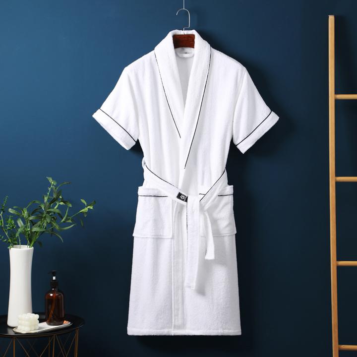 睡袍睡衣男女士短袖速干全棉长款酒店浴袍纯棉浴衣情侣吸水春夏季