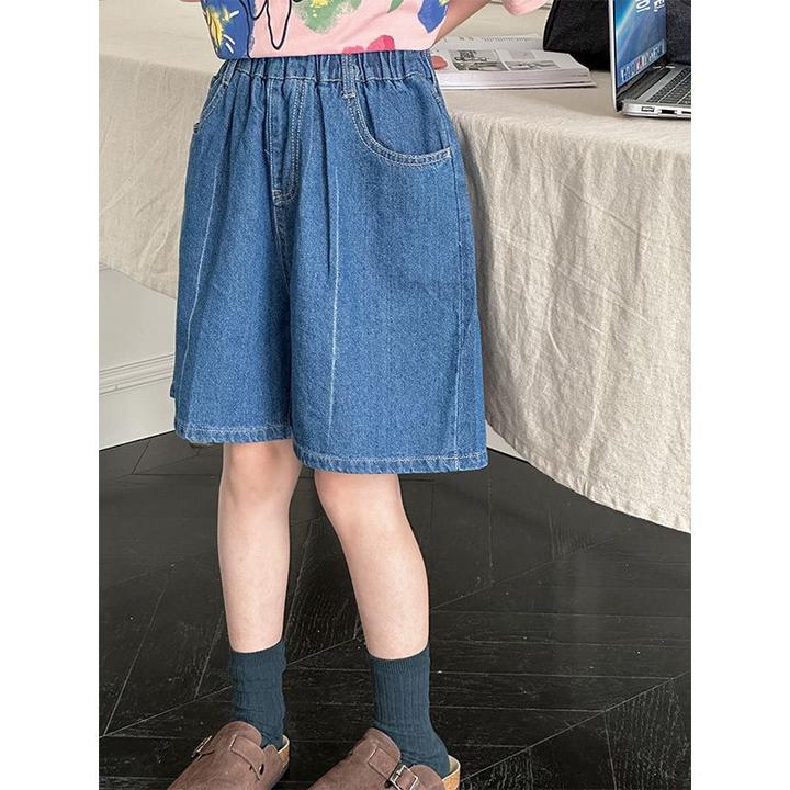女童短裤牛仔裤2025夏季新款洋气儿童五分裤休闲宽松薄款裤子潮
