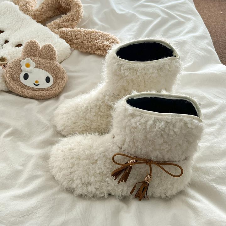 内增高加绒加厚雪地靴女2025秋冬季新款外穿短靴子保暖棉鞋毛毛靴