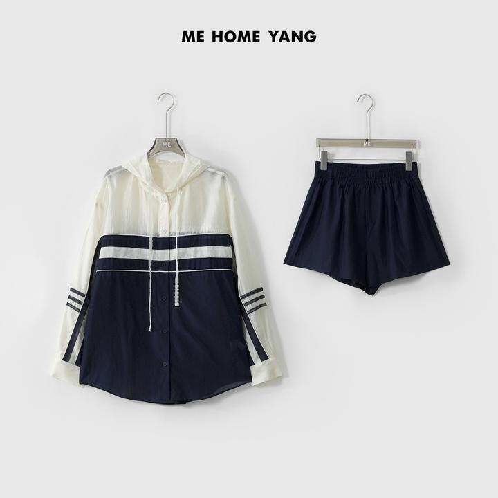 ME【甜酷防晒套装】莱赛尔混纺显瘦百搭时尚休闲一手长套装MESS3061