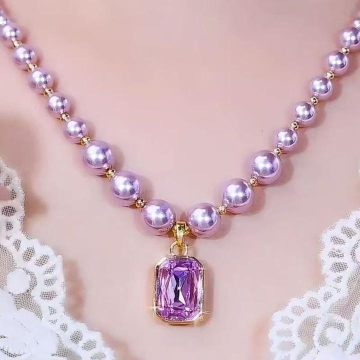 钛钢仿珍珠吊坠 仿珍珠紫气东来贵气百搭大气时尚饰品富婆项链女