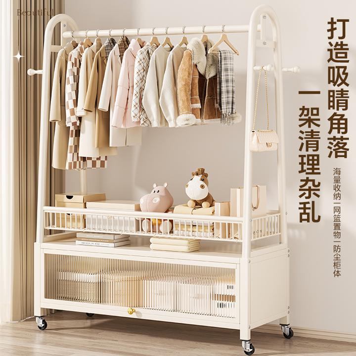 挂衣架落地卧室内家用简易衣帽架轻奢可移动客厅阳台晒晾衣服架子