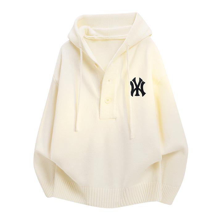 DeweLvum匠心制作！一眼就爱上!新款休闲宽松连帽针织毛衣外套男潮