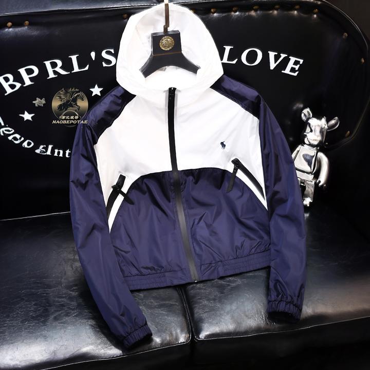 拿比玻特微阔轻薄春秋男士夹克个性拼色潮流帅气连帽青年痞帅外套