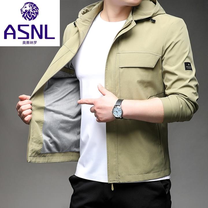 2025春秋新款高端休闲中年夹克男士时尚百搭工装户外商务立领夹克