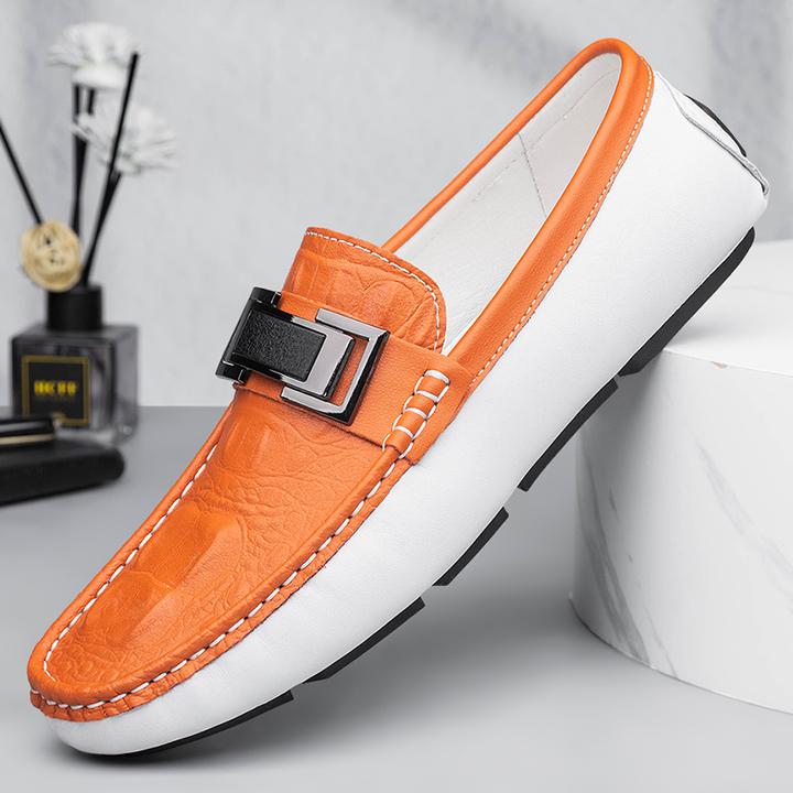 男士豆豆鞋秋季潮流时尚英伦风男鞋子一脚蹬透气软底防滑休闲皮鞋