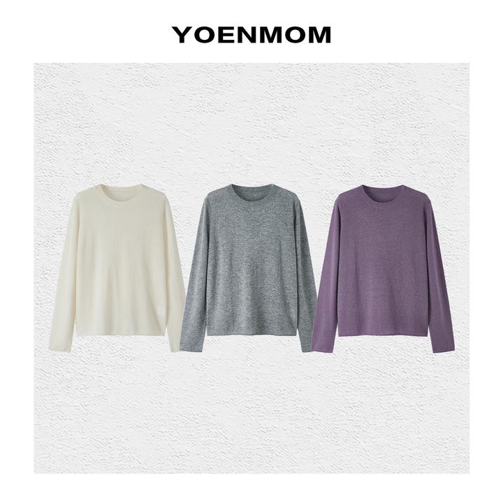 YOENMOM·奶油时光·康赛妮100水溶山羊绒轻盈软糯亲肤百搭针织衫