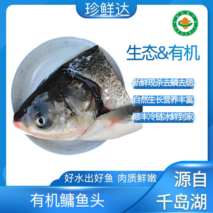 千岛湖冰鲜有机生态鳙鱼头600g*2