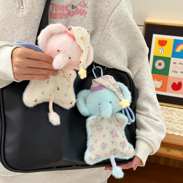 解压豆袋玩偶挂件可爱小象公仔挂饰捏捏毛绒玩具娃娃女生生日礼物