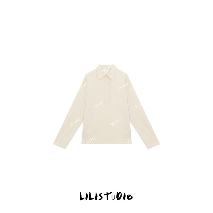 PCNY「三色风尚」不理理冬季新款女装时尚纯色百搭简约Polo衫