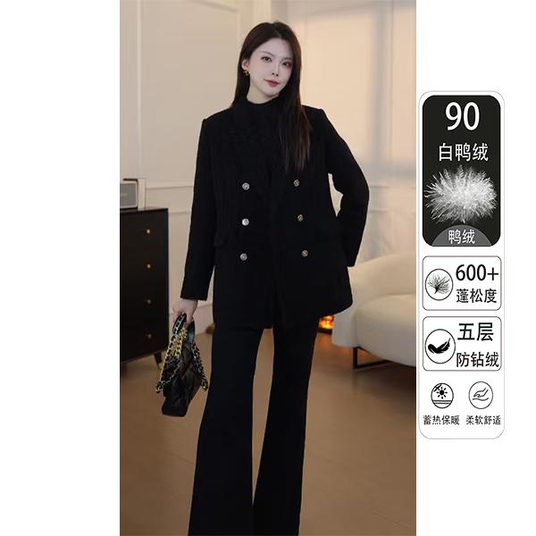 【张不晚专属】2025新款冬季羽绒服西装外套高端气质显瘦外套上衣